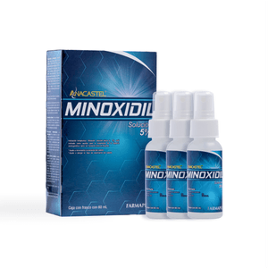 Anacastel Minoxidil 5% - Tratamiento Anticaída - 3 unidades - 60ml